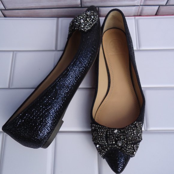 SIZE 6.5 M. TORY BURCH ‘Vanessa’ leather flats